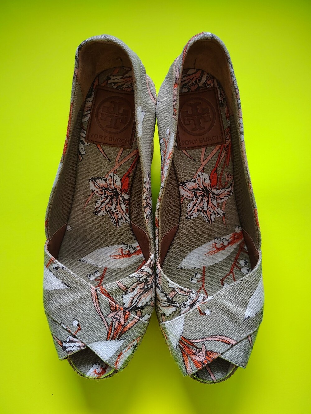 Tory Burch Floral Wedge Espadrilles 🌸